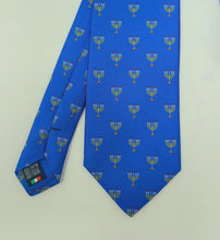 Load image into Gallery viewer, Silk Tie: Menorah A
